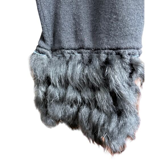 Yuka Vintage Faux Fur Trim Funnel Neck Knit Top Small - Picture 7 of 11